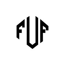 FUF letter logo design with polygon shape. FUF polygon and cube shape logo  design. FUF hexagon vector logo template white and black colors. FUF  monogram, business and real estate logo. 9176660 Vector