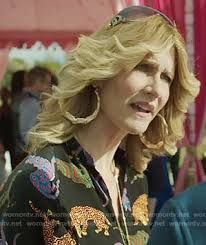 WornOnTV: Renata's cat print jumpsuit