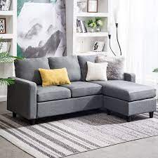 Sylvette 78 5 Wide Reversible Sofa Chaise With Ottoman Couches For Small Spaces Sofas For Small Spaces Small Apartment Couch
