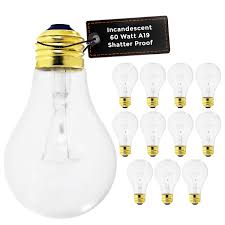 60 Watts - A19 Incandescent - 600 Lumens - 5000 Life Hours - 120 Volts –  GoodBulb