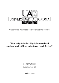 New insights in the ubiquitylation-related mechanisms in African swine  fever virus infection”