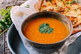Indian Lentil Soup With Garlic Naan Recipe Indian Lentil Soup Indian Lentils Indian Food Recipes