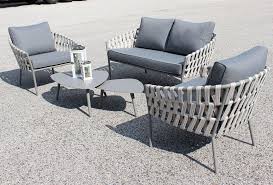 Divanetto 2 posti da giardino. Offerta Salotto Da Giardino 2 Posti Parigi In Alluminio E Corda Piatta 1 Divano 2 Poltrone Con Cuscini