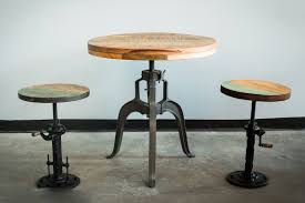 round ajustable bistrot table espace meuble meubles en bois exotiques et deco table home decor bar table