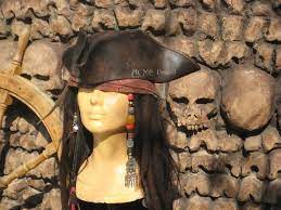 Jack Sparrow Leather Tricorn Tricorner Pirate Hat Milliner Etsy Pirate Hats Jack Sparrow Leather Goodies