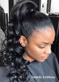 30 Classy Black Ponytail Hairstyles High Ponytail Hairstyles Black Ponytail Hairstyles High Curly Ponytail