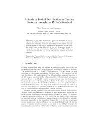 A brief imrad research example. Pdf A Study Of Lexical Distribution In Citation Contexts Through The Imrad Standard