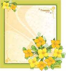 Freesia Floral Frame Vector Free Download Free Wedding Invitations Vector Flowers Floral