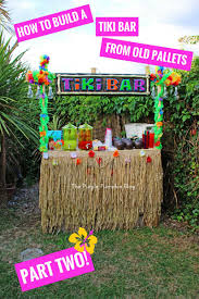 While browsing around at the party supplies store, i came across some amazing luau party decor ideas. How To Build A Tiki Bar Using Old Pallets Part 2
