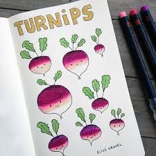 Turnips Are So Cute I Wonder Why People Don T Make Turnip Art More Often Sketch Book Cute Easy Drawings Turnip