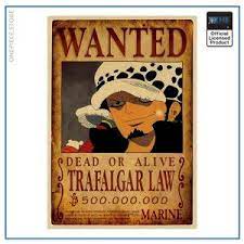Maybe you would like to learn more about one of these? One Piece Anime Wanted Poster Trafalgar Law Bounty Official Merch One Piece Store