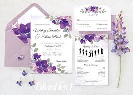 Invitaciones De Boda Purpura Imprimibles Printable Wedding Invitations Floral Wedding Invitations Printable Purple Wedding Invitations