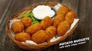 Potato Nuggets Recipe - Cafe Style Crispy Aloo Cheese Spicy Veg Snack -  Cookingshooking - Youtube
