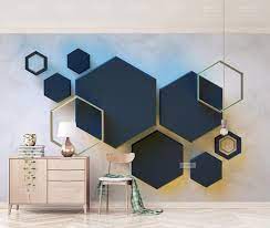 3d Square Shape Wall Removable Wallpaperpeel Stick Wall Etsy Wall Paint Designs Wall Design Wall Wallpaper