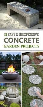 15 Easy Inexpensive Diy Concrete Garden Projects Concrete Garden Diy Garden Projects Garden Projects