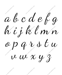 Cursive letters are almost always connected together to make writing quicker. 1950s Cursive Script Uppercase Lowercase Letter Stencils A Z 1 4 To 12 Inch Sizes Stencil Letters Org