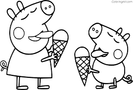 Peppa pig coloring pages | ice cream on a rainy day for peppa pig▶ subscribe for more new coloring videos everyday. Peppa Pig Ice Cream Coloring Page Coloring And Drawing