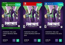 Codes normally come as part of a promotion or collaboration between another company and fortnite. Streakyfly Fortnite Leaks On Twitter For Those Who Are Interested In Buying The Last Laugh Bundle You Can Now Pre Order It Here With A Discount For Only 19 19 22 60 Https T Co Lztawya1az By