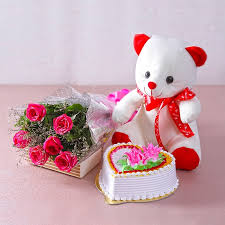 Find the best free stock images about teddy bear. Buy Send Pink Roses With Heart Shape Cake And Teddy Bear Gift My Emotions