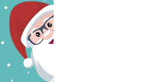 Christmas Card Of Santa Claus With Lenses Poking Out On White Poster To Write Santa Clipart Christmas Sign Png And Vector With Transparent Background For Fre Bordas Coloridas Moldura De Natal