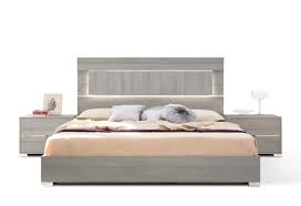 Vig Modrest Ethan Modern Grey Veneer Led Lighted Headboard King Bed Made In Italy Vgacethan Bed Ek Bedroom Sets Queen Bedroom Set King Bedroom Sets