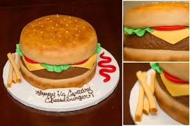 Résultat de recherche d'images pour "cheeseburger that looks like cake"
