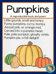 Pumpkins Poem And Book For Fall Pumpkin Poem Poems Mini Books