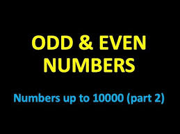 To memorize the tables we need to practice. Odd And Even Numbers Numbers Up To 10 000 Numbers Before And After Youtube