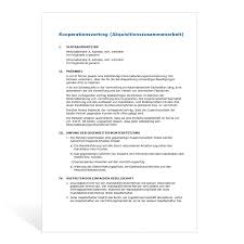 Kooperationsvertrag vorlage word 20 neu jene konnen einstellen fur ihre wichtigsten kreativitat dillyhearts com : Muster Kooperationsvertrag Akquisitionszusammenarbeit