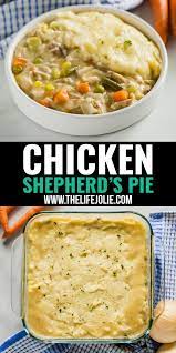 This Leftover Chicken Shepherd S Pie Recipe Is A Delicious Twist On Traditional Sheph Cooked Chicken Recipes Leftover Chicken Recipes Easy Easy Chicken Recipes
