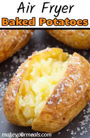How To Make Air Fryer Baked Potatoes Make Your Meals Recipe Air Fryer Baked Potato Air Fryer Recipes Easy Air Fryer Recipes Healthy