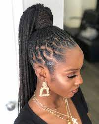 Another variant of styling your dreadlocks is a ponytail tied either on the top of the head or lower. B Rose On Instagram High Ponytail For A Birthday Slay Text Now To Book 202 440 4604 Website Locs Hairstyles Natural Hair Styles Short Locs Hairstyles