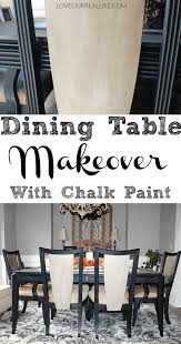 dining table makeover with chalk paint