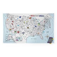 Besides, it is a great opportunity to acquaint kids and toddlers with the fantastic world of. Usa Coloring Tablecloth Kids Maps Geography Toys Uncommon Goods