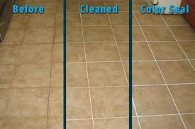 The Color Sealing Process For Tile And Grout Cleaning The Grout Color Sealant Has Many Advantages Including Offering Sealing Grout Floor Grout Grout Cleaner