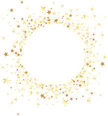 Decorative Round Element With Stars Transparent Clip Art Floral Logo Design Glitter Frame Clip Art