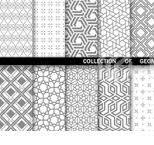 Geometric set of seamless gray and white... - Stock ...