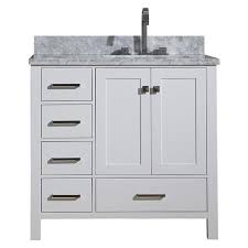 Read customer reviews of unique 48 inch bathroom sinks ideas and compare prices of modern and contemporary bathroom fixtures. Ariel A037srcwrvowht Cambridge 37 Inch Right Offset Single Sink Vanity Ariel A037srcwrvoesp Cambridge 37 Inch Right