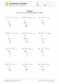 Dividieren, wenn der dividend kleiner als der divisor ist: Schriftliche Division Kostenlose Arbeitsblatter