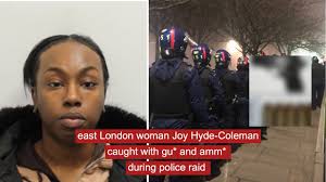 Dangerous east London woman caught with gu* and amm* during police raid  #crime