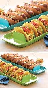 Stuffit Platter Assemble And Serve Tacos Hot Dogs Sandwich Wraps Etc Without Them Tipping Or Rolli Gadget Cuisine Trucs De Cuisine Fournitures De Cuisine