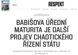 Jinak osobně se nedomnívám, že by úřední maturita znamenala nějakou katastrofu pro vědomosti studentů, trpět tím budou hlavně studenti. Pedagogicke Info Tomas Fertek Babisova Uredni Maturita Je Dalsi Projev Chaotickeho Rizeni Statu Schopnosti Predvest Rozvahu A Predvidavost Se Lisi Lidr Od Hochstaplera