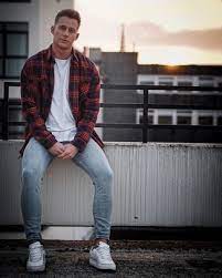 Red and white plaid brawny flannel shirt. Navy And Red Plaid Flannel Long Sleeve Shirt Outfits For Men 33 Ideas Outfits Lookastic