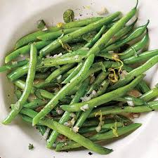 Steamed Green Beans With Lemon Mint Dressing Recipe Green Beans Steamed Green Beans Side Dish Recipes Easy