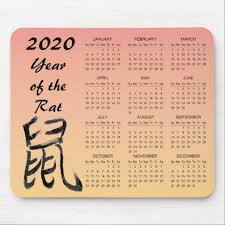 1 2 3 4 5 6 7 8 9 10 In Chinese Chinese New Year Of The Rat Calendar Mousepad Calendars 2019 Personalized Calendar Year Of The Rat Mouse Pad Pet Mice