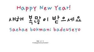 Happy New Year In Korean Kosakata Buku Pelajaran Belajar