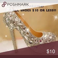 Shoe Clearance Bling Heels Crystal Wedding Shoes Bling Wedding Shoes