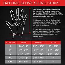 Batting Glove Youth Size Chart Images Gloves And