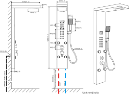 Auralum Edelstahl Duschpaneel Ohne Armatur 3 Funktionen