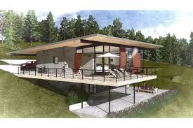 Modern Style House Plan 4 Beds 3 5 Baths 3056 Sq Ft Plan 498 6 Sloping Lot House Plan Modern Style House Plans Modern House Plans